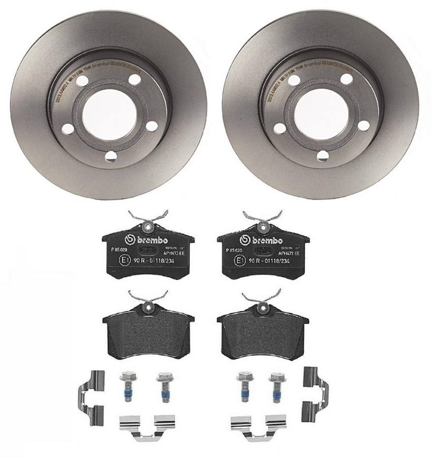 Brembo Brakes Kit - Pads and Rotors Rear (255mm) (Low-Met)